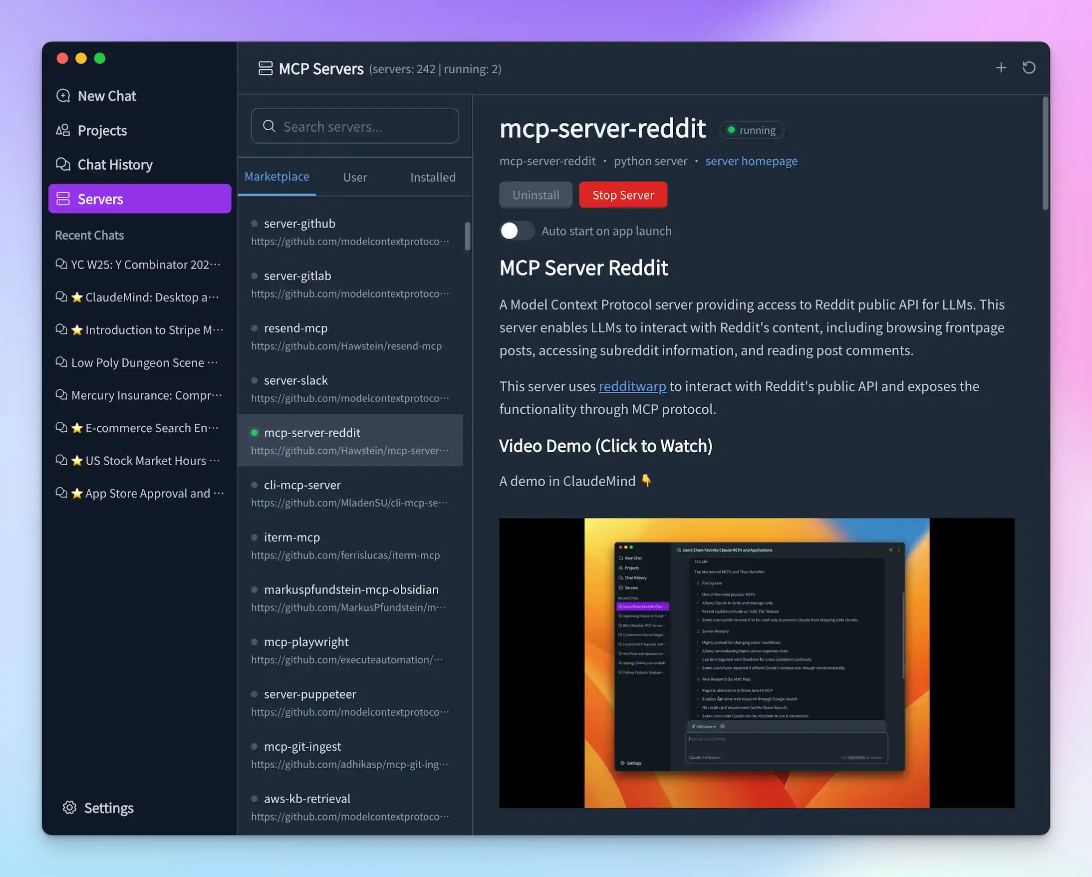 Image for I built mcp-server-reddit to let Claude AI help you discover Reddit gems